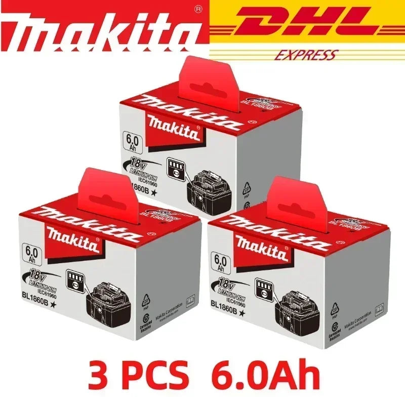 Genuine 6AH makita BL1860 18V Battery Power Tools Li-ion Replacement LXT BL1850 BL1840 for 18V Screwdriver with BMS 18V