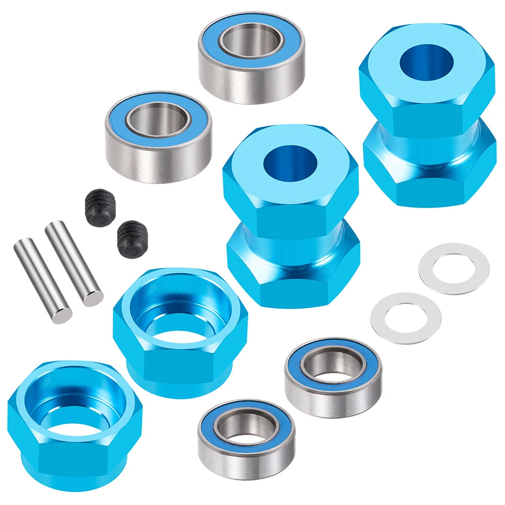 TRINOOD 4Pcs Alu Alloy 12mm Wheel Hex Adapter Locking Hub fo