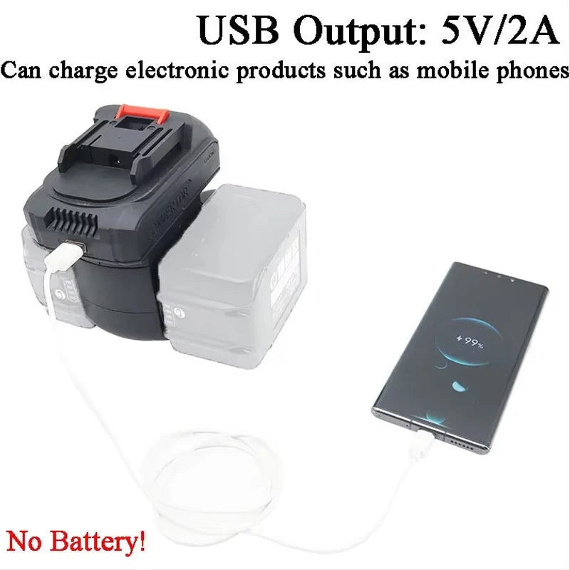 Adapter Converter LED Light Use For Makita BL1830 18V Li-ion