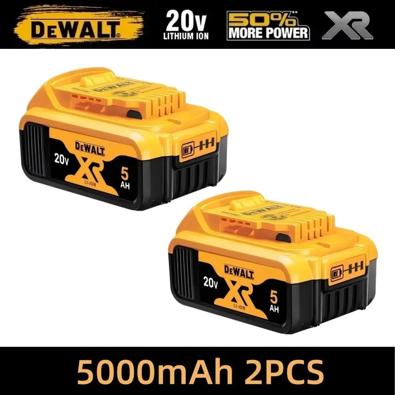 Original 100% Dewalt 20V XR Battery Power Tools DCD805 Dewalt 20V Battery DCB206 6000mAh DCB205 5Ah DCB184 DCB1104 Fast Charger