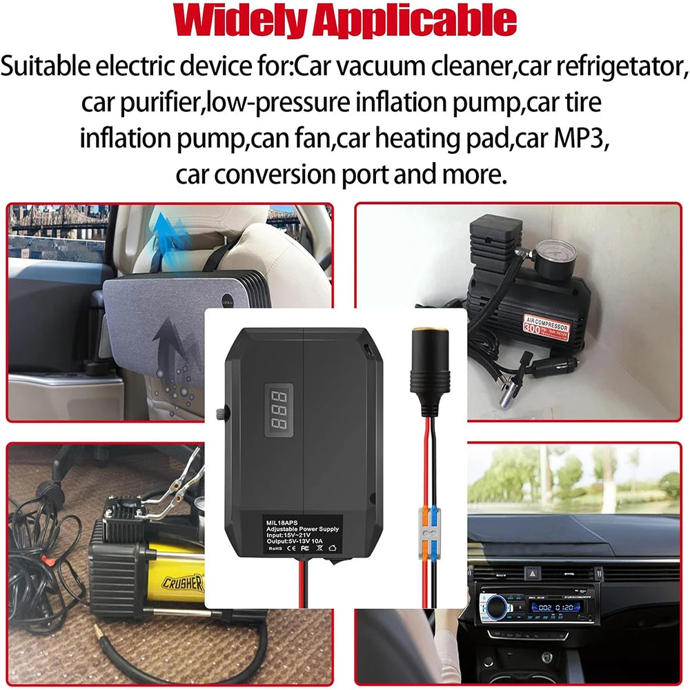 Power Wheel Adapter 18V to 12V Step Down Converter For Makit