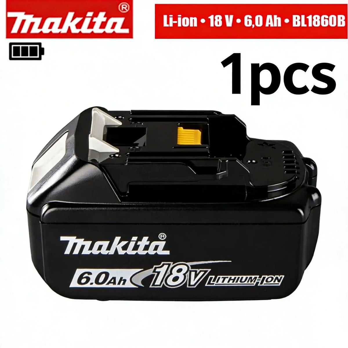 2026 18V Makita BL1860 BL1850B BL1850 BL1840 BL1830 Screwdriver Battery & Charger 18v Replacement Power Tool Batteries.
