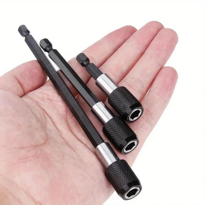 1/3pcs Magnetic Drill Bit Extension Set Quick Release & Univ