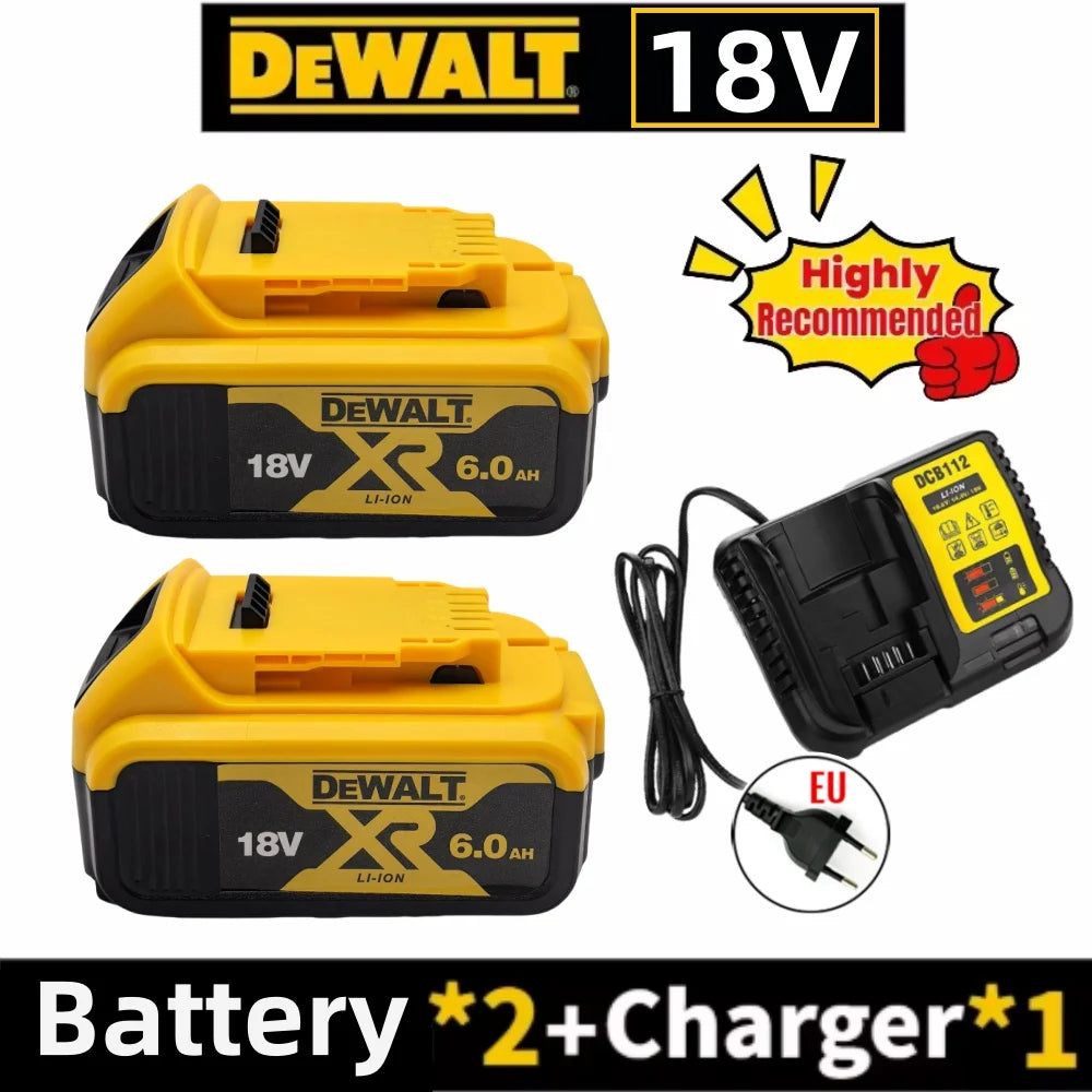 Dewalt 18V 6Ah Battery Compatible with DCB182 DCB200 DCB606 DCD805 Dewalt Power Tools - New Original Outillage