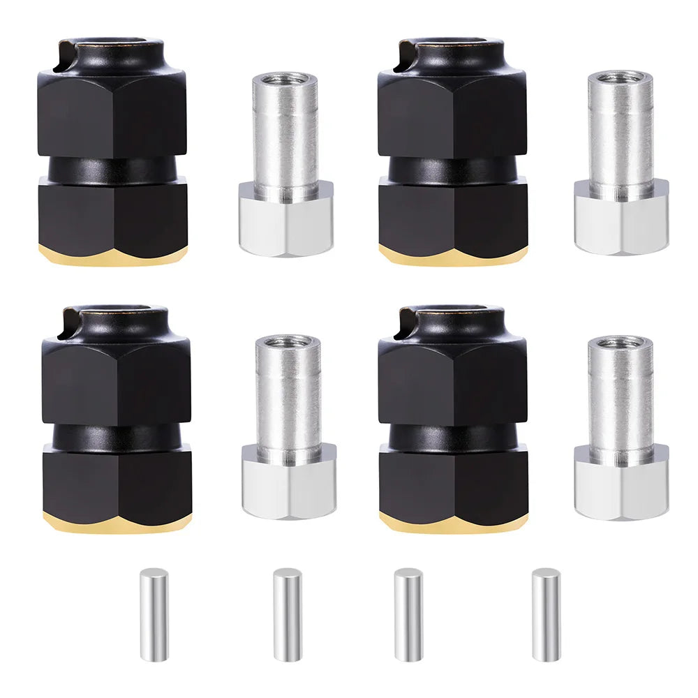 YEAHRUN 7MM Brass Wheel Hex Hub Extender Adapters for TRX4M Bronco Defender K10 F-150 1/18 RC Crawler Car Model Parts