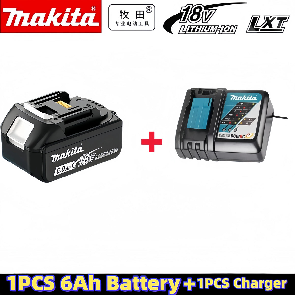 Genuine 6Ah Makita BL1860 6Ah Battery Power Tools Li-ion Replacement LXT BL1850 BL1840 for 18V Screwdriver with BMS 18V Battery