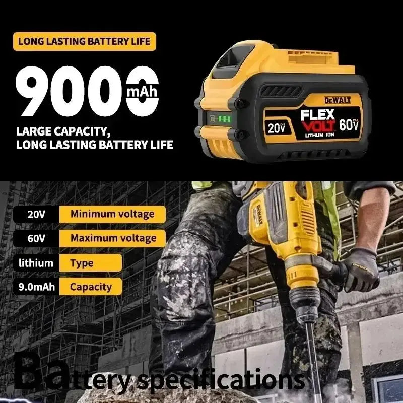DeWALT 100% Original Battery 20V/60V 6Ah 9Ah MAX FlexVolt fo