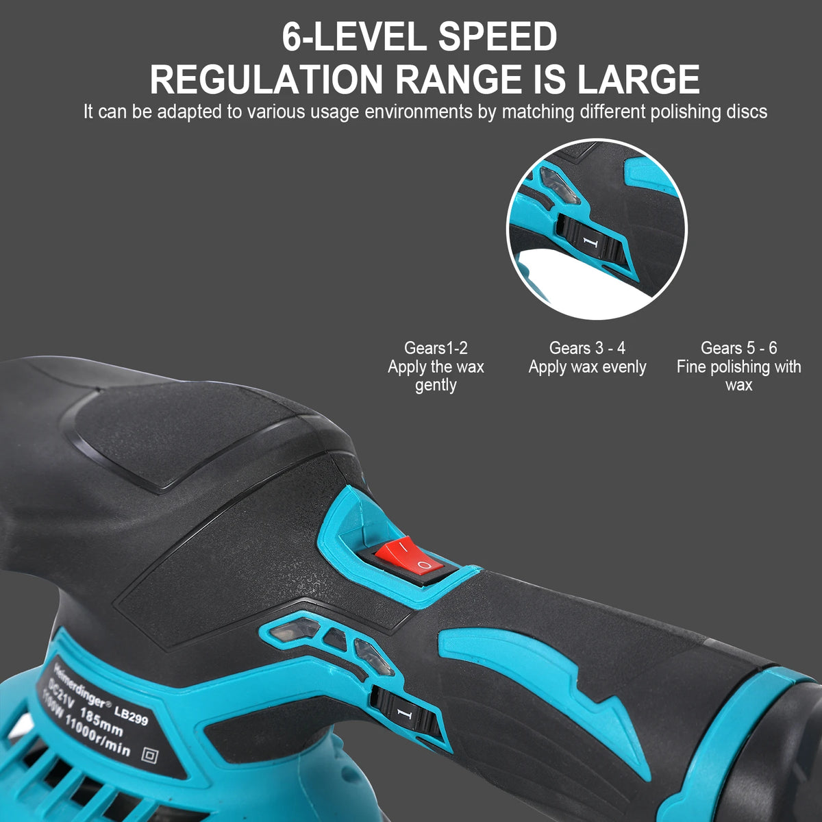 Heimerdinger 18V 150mm Cordless Mini Polisher Power Tools 11