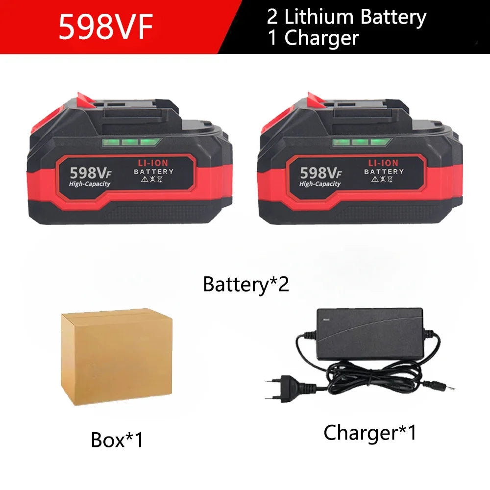 198VF 598VF 998VF 18V 21V High Capacity Rechargeable Lithium Ion Battery for Makita Power Tool Replacement Battery with BMS