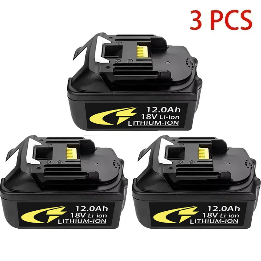 18V 12Ah Replacement Battery for Makita BL1860 BL1850 BL1840 BL1830 Cordless Power Tools Rechargeable Li-ion Battery Pack