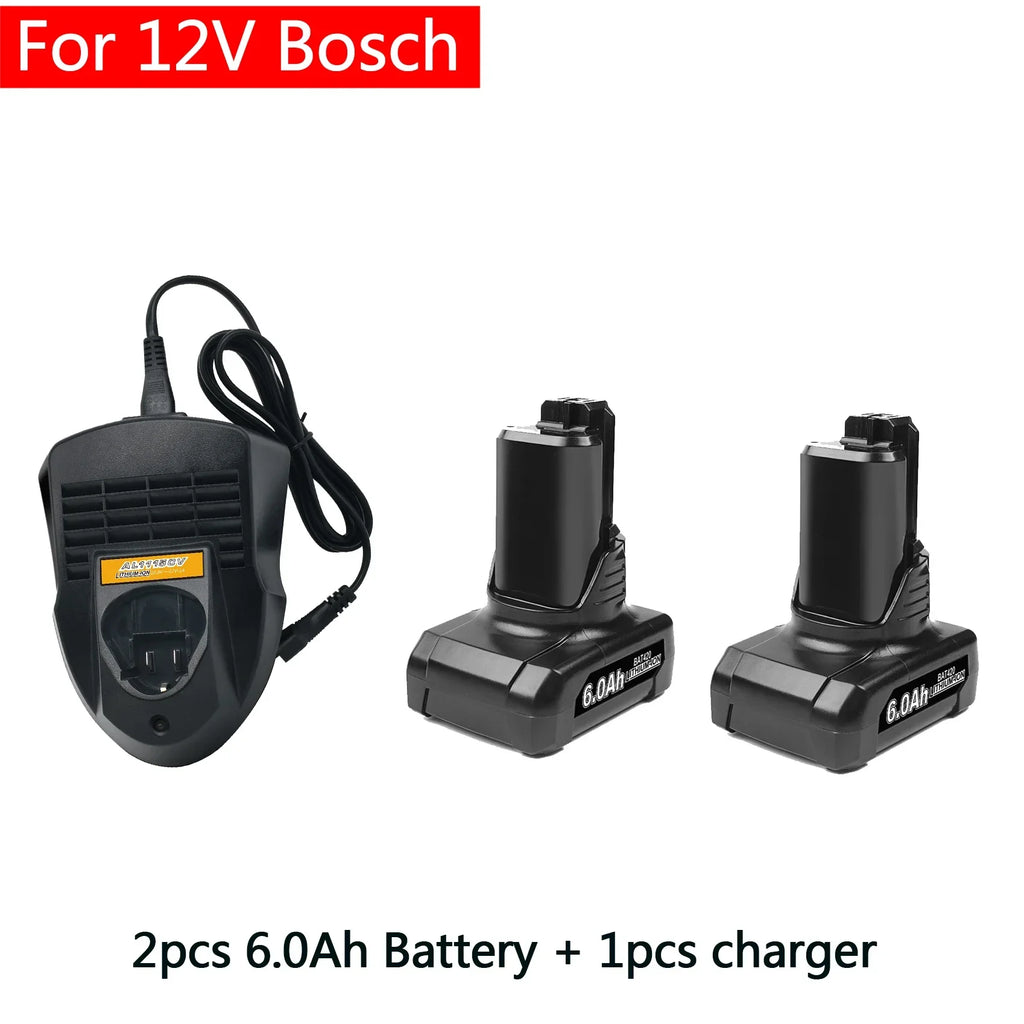 For 12V Bosch 6Ah Li-ion BAT420 BAT411 Replacement Battery for BAT411 BAT412 BAT413 BAT414 10.8V Battery Cordless Power Tools
