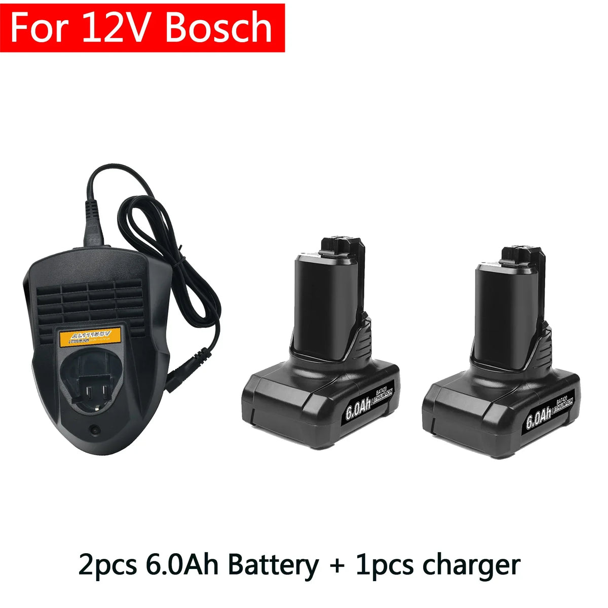 For 12V Bosch 6Ah Li-ion BAT420 BAT411 Replacement Battery for BAT411 BAT412 BAT413 BAT414 10.8V Battery Cordless Power Tools