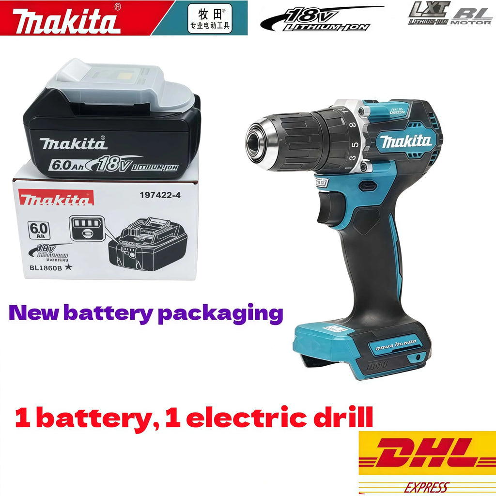 Genuine 6AH Makita BL1860B 6Ah Battery Power Tools Li-ion Replacement LXT BL1850 BL1840 for 18V Screwdriver with BMS 18V Battery