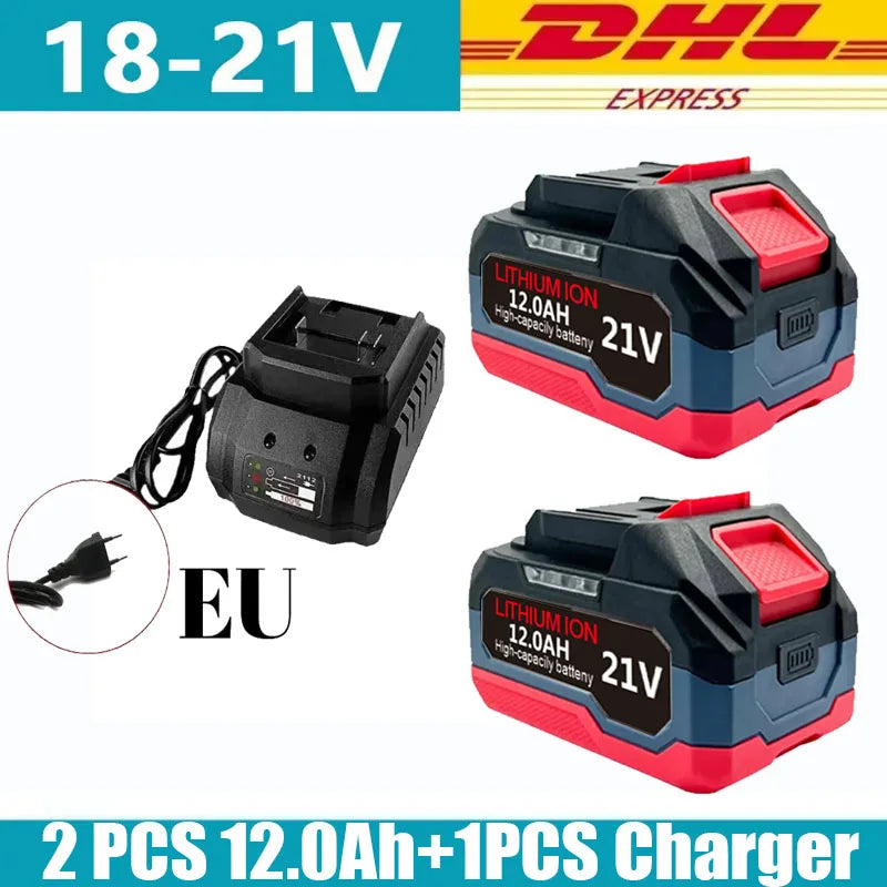 21V 6.0Ah 12.0Ah For Makita 18V Battery Power Tools Li-ion Replacement LXT BL1850 BL1860 DDF487 for 18V Screwdriver with BMS