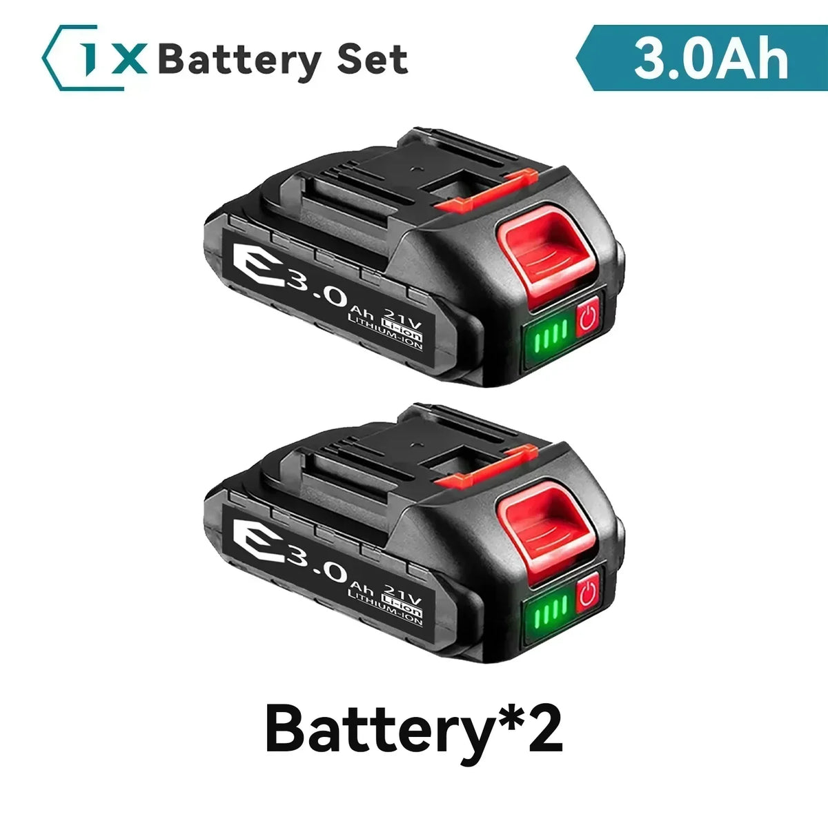 5S1P 21V Rechargeable Battery 128VF 3000mAh Lithium Ion Battery for Makita Electric Power Tool Battery EU Plug