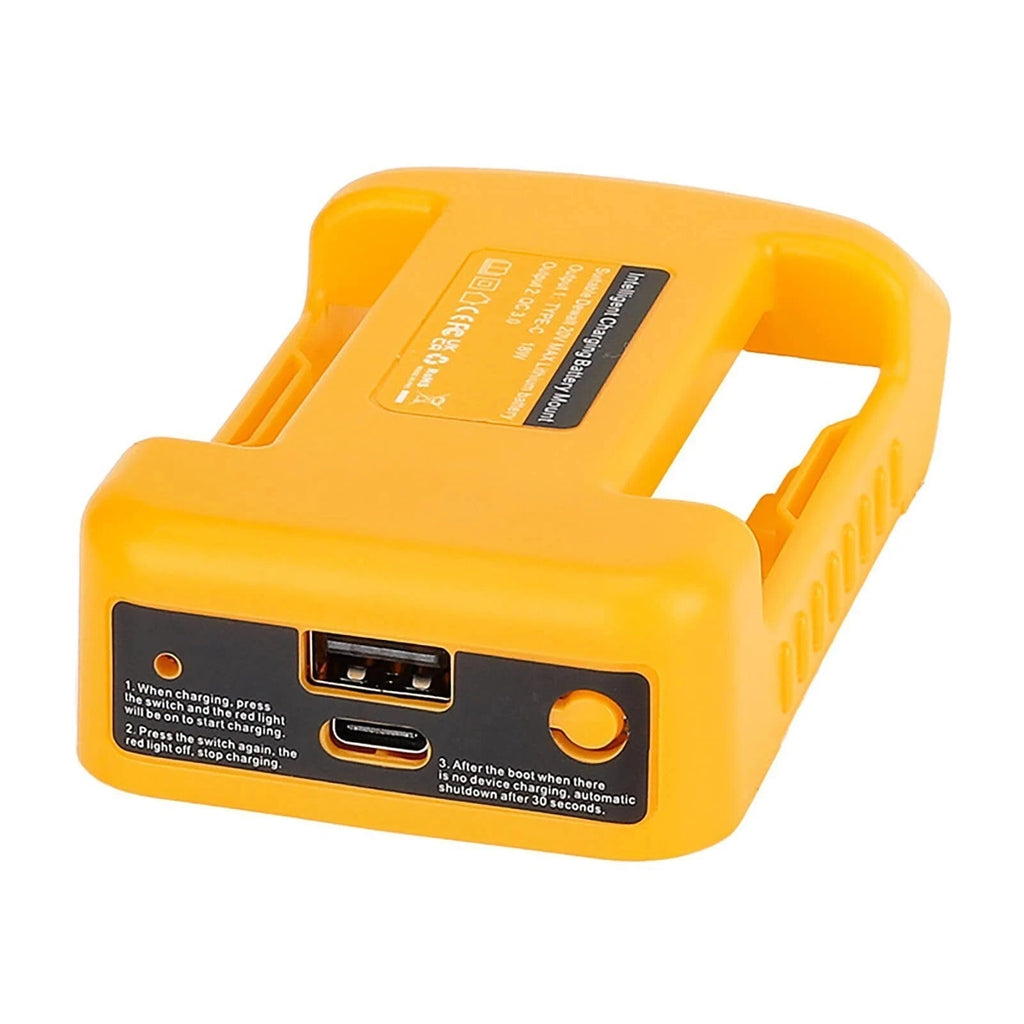 Power Tool Accessories Adapter For Dewalt 18V 20V Li-ion Battery Type-C USB Charge Power Bank DCB200 DCB205 DCB183 DCB203 DCB206