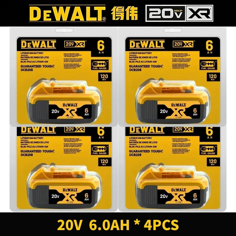 Original Dewalt 20V 2Ah 5Ah 6Ah MAX Battery for Dewalt DCB182 DCB200 DCB205 DCB206 18v 20v Power Tool Replacement Battery.