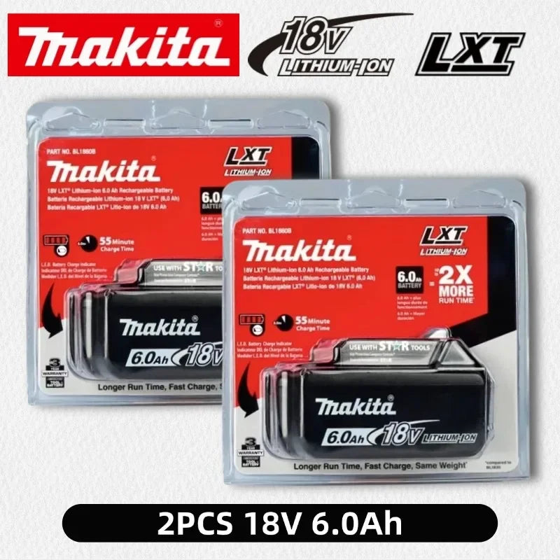 100% Genuine 6AH Makita BL1860 18V Battery Power Tools Li-ion Replacement LXT BL1850 BL1840 for 18V Screwdriver with BMS 18V
