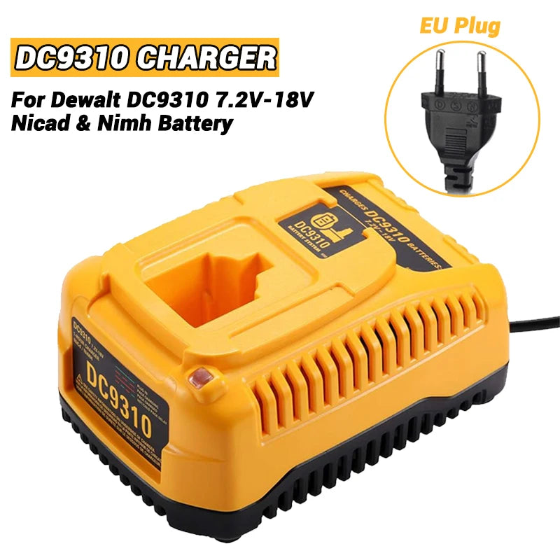 EU Plug Replacement Charger For Dewalt DC9310 7.2V-18V Nicad