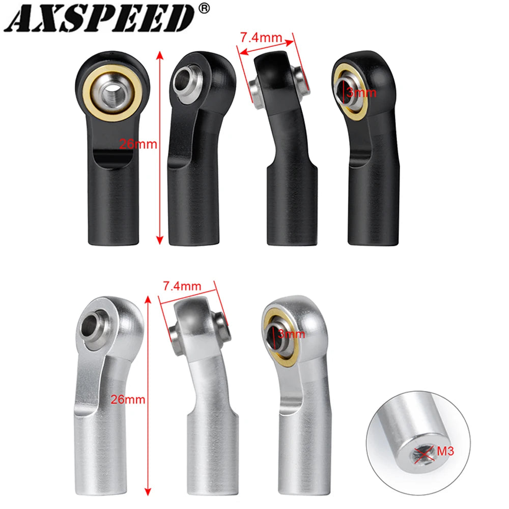 AXSPEED Metal M3 Link Tie Rod End Ball Joint Shock Absorber 