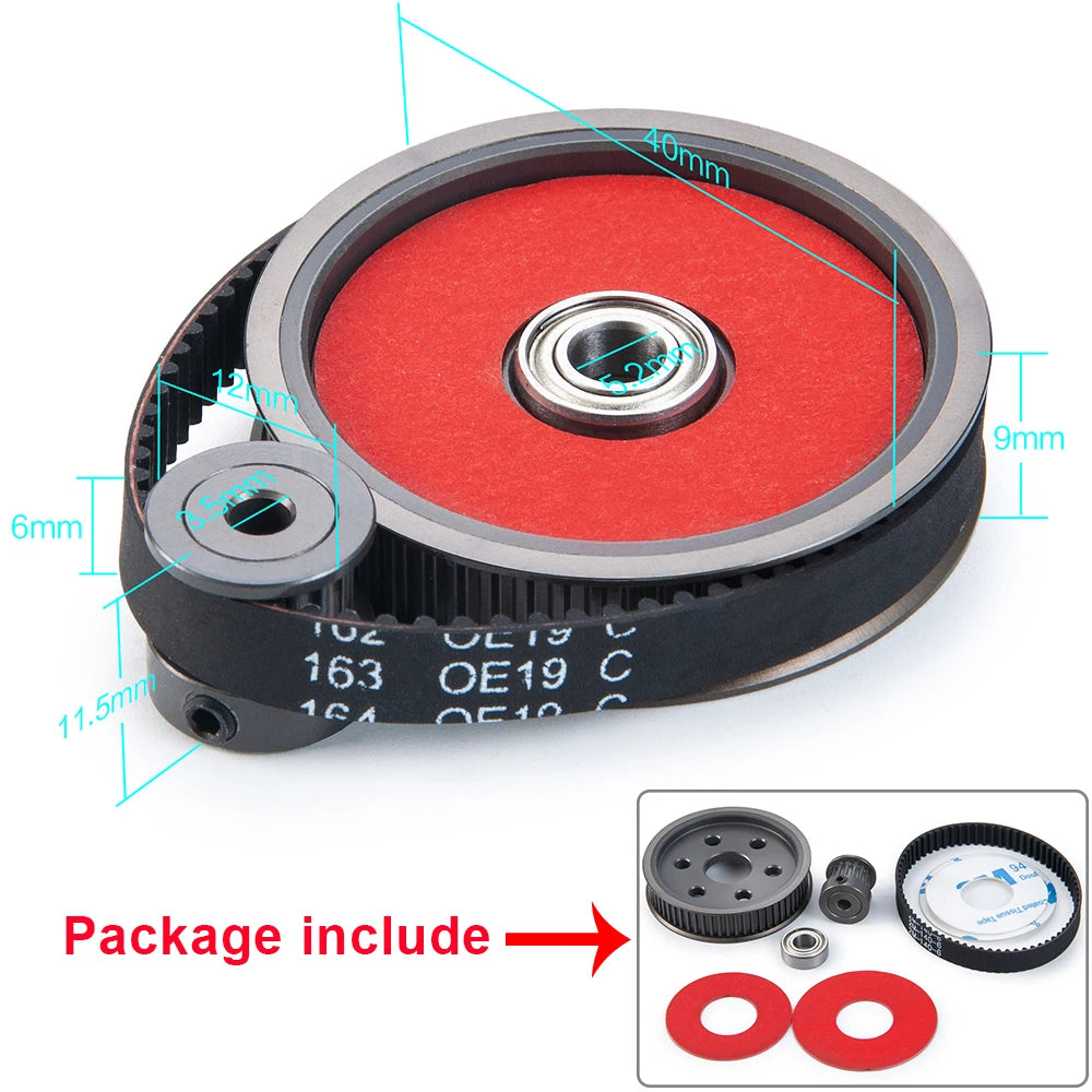 AXSPEED Belt Drive Transmission Gears System for 1/10 RC Crawler Axial SCX10 3.17/5.0mm Motor Gear Spare Parts