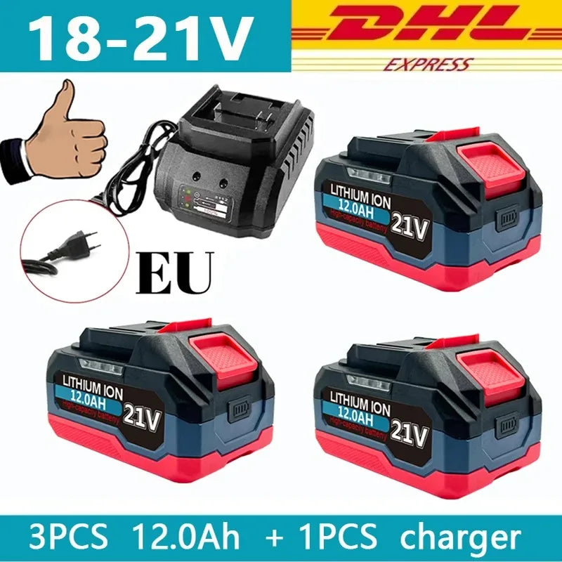 21V 6/9/12AH For Makita 18V Battery Power Tools Li-ion Replacement LXT BL1860 BL1850 BL1840 for 18V/21v Screwdriver with BMS