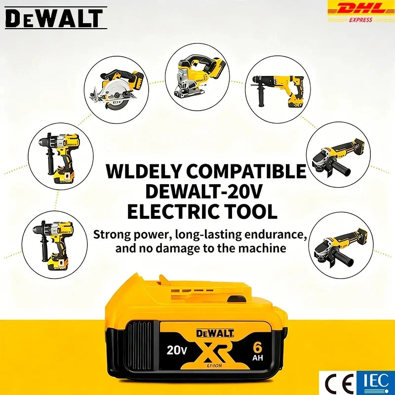 100% Original Dewalt 20V 5.0Ah 6.0Ah MAX Battery for Dewalt 