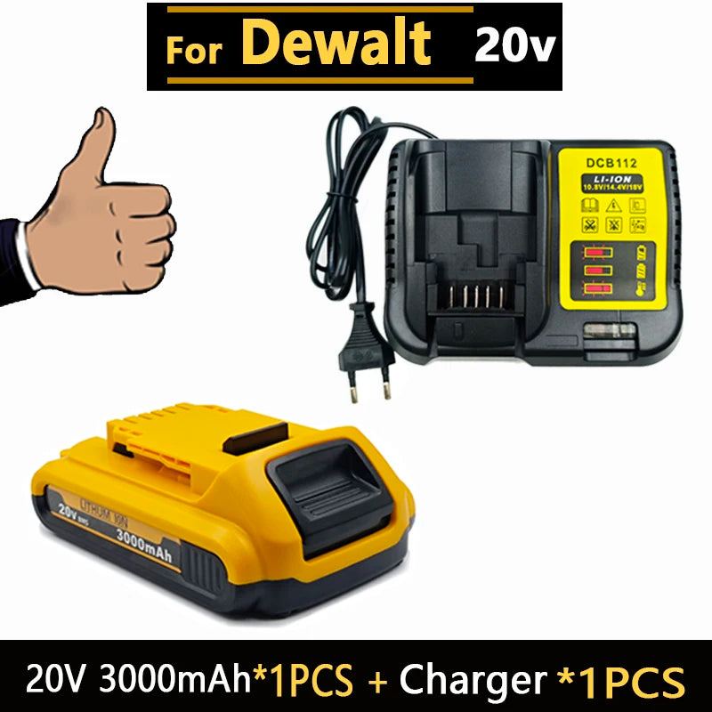New High-Power for DEWALT 20V/60V Battery DCB200 DCB205 DCB206 Power Tool 18V Battery 3AH 8AH 12AH 18AH Batteries DCD805