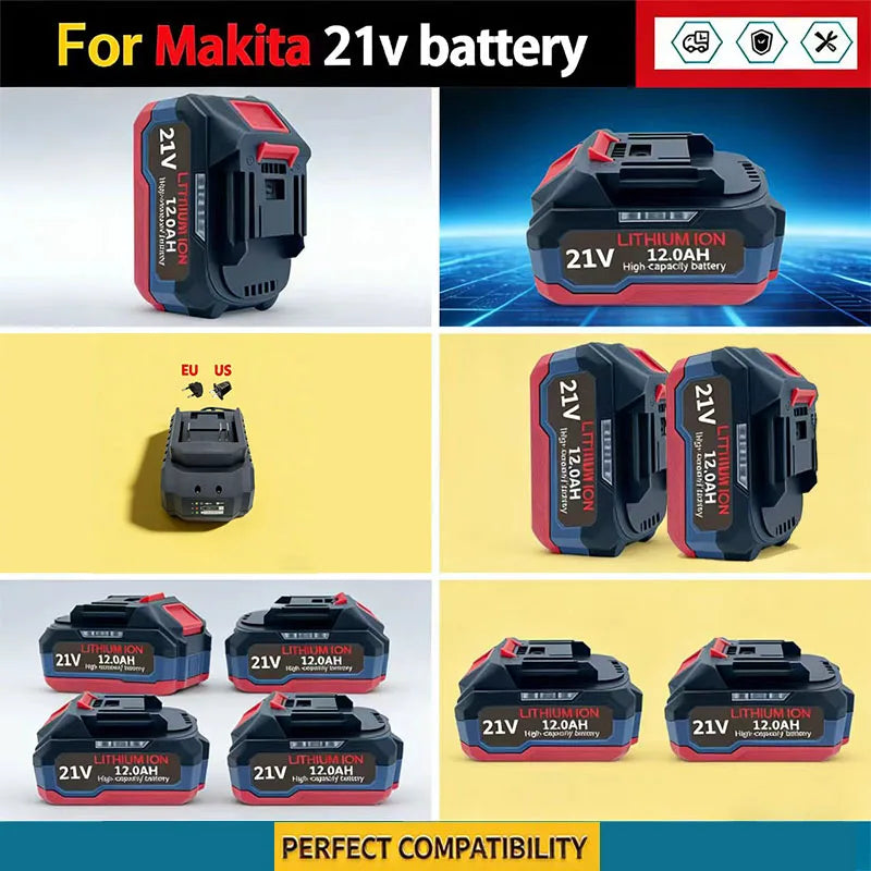 For Makita 18V21V 6.0Ah9.0Ah 12.0Ah Battery Power Tools Li-i