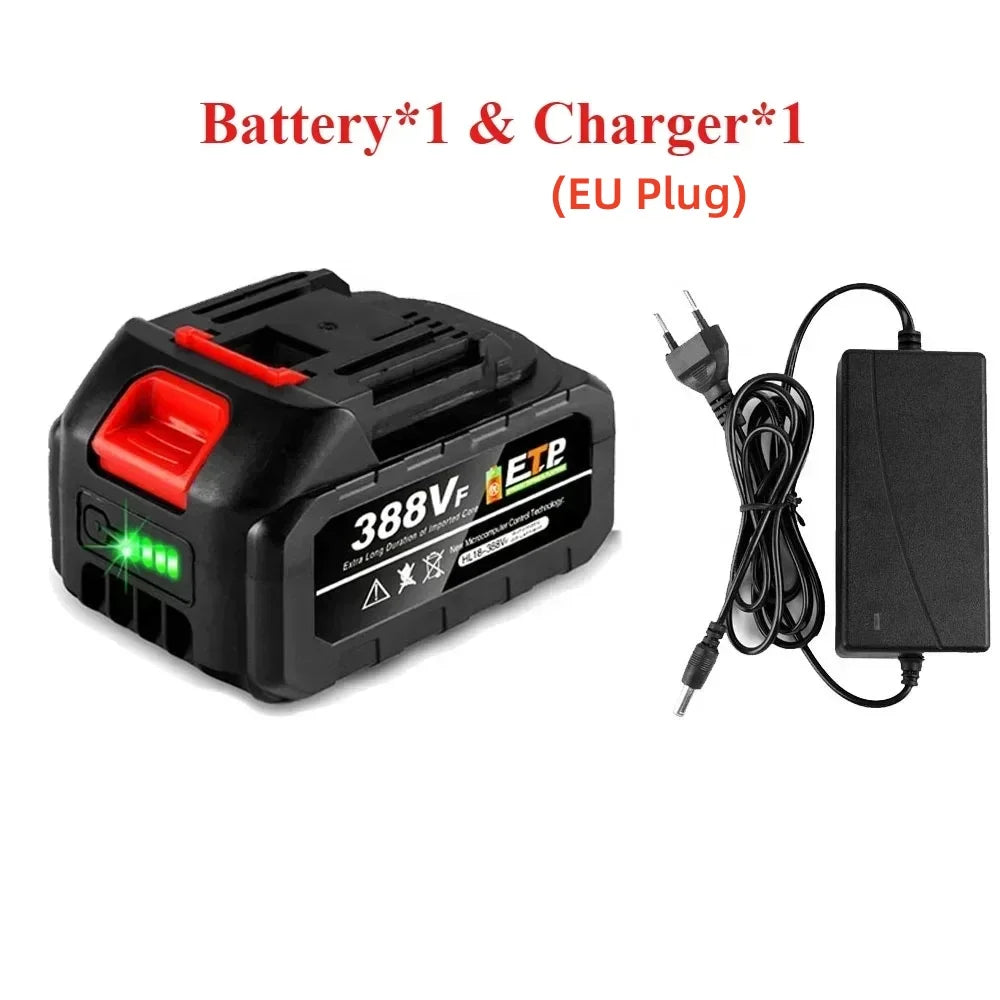 21V 388VF 15000mAh High Capacity Rechargeable Lithium Ion Battery for Makita 18V/21V Cordless Power Tools Replacement Battery
