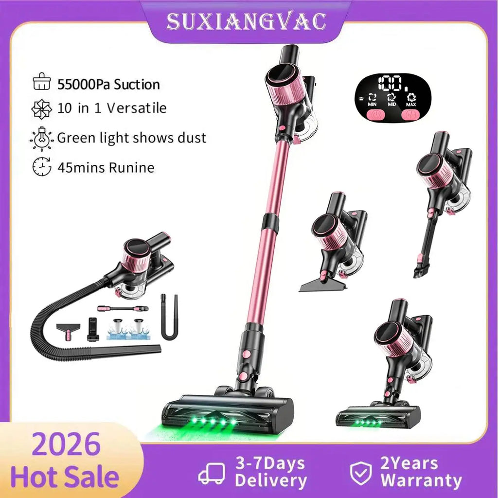 Cordless Vacuum Cleaner 55Kpa/500W/45min 10 in 1 Powerful St