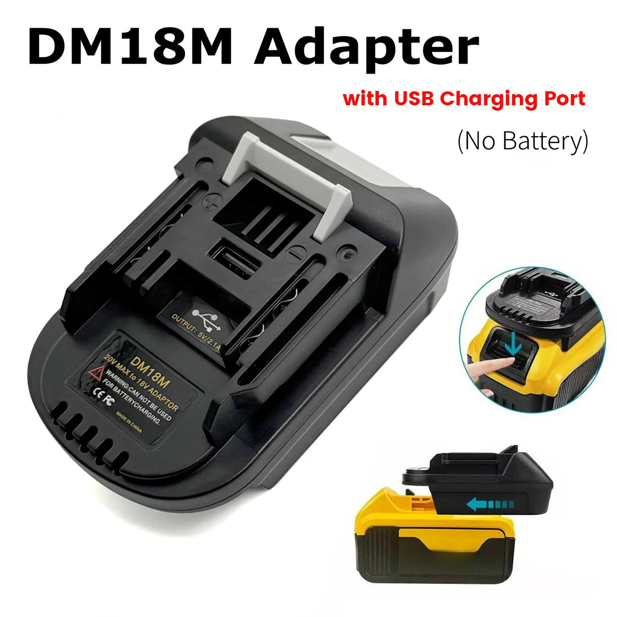 Electric Power Tool Adapter Converter DM18M Battery Adapter 
