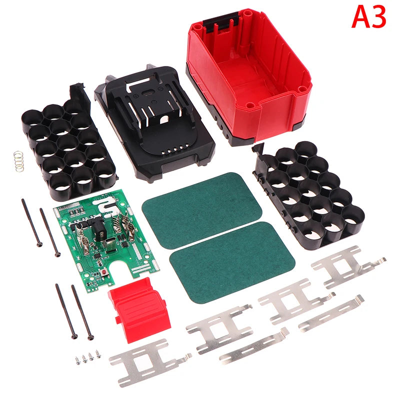 5/10/15 18650 21V 100A Power Tool Accessories Li-ion Battery Case For Mak BMS Box Charging PCBA Holder LED Power Display 4Mos