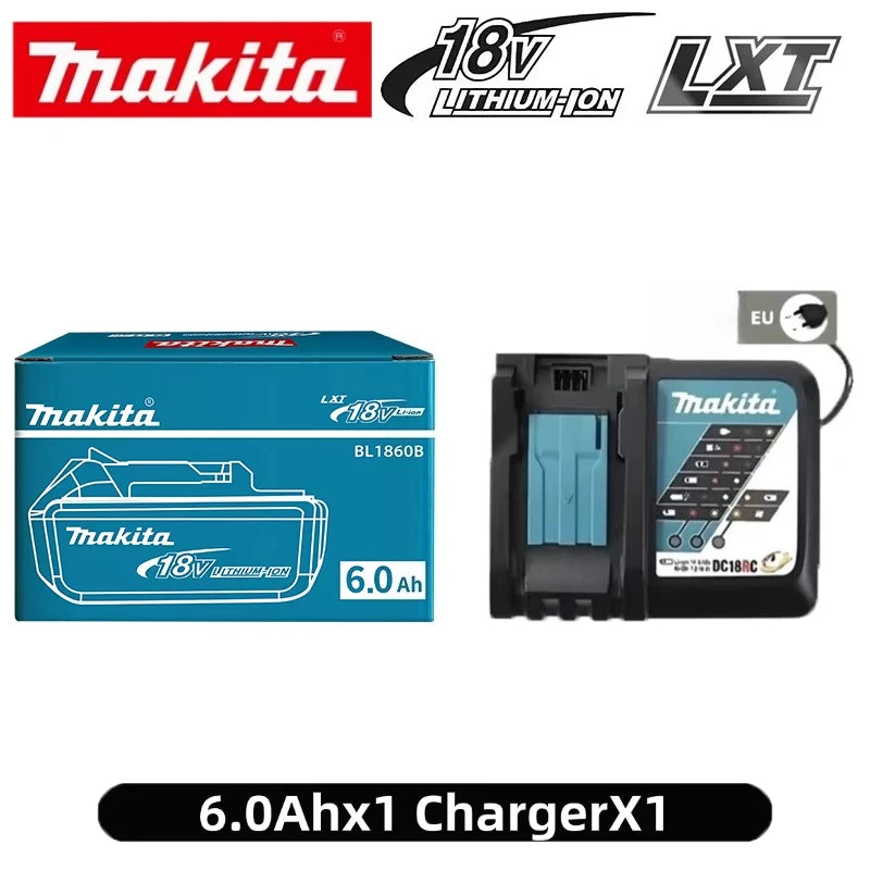 100% Original Style 18V 6.0Ah Rechargeable Battery Use Power Tool Battery Compatible With Makita BL1830 BL1860B Cordless Tools