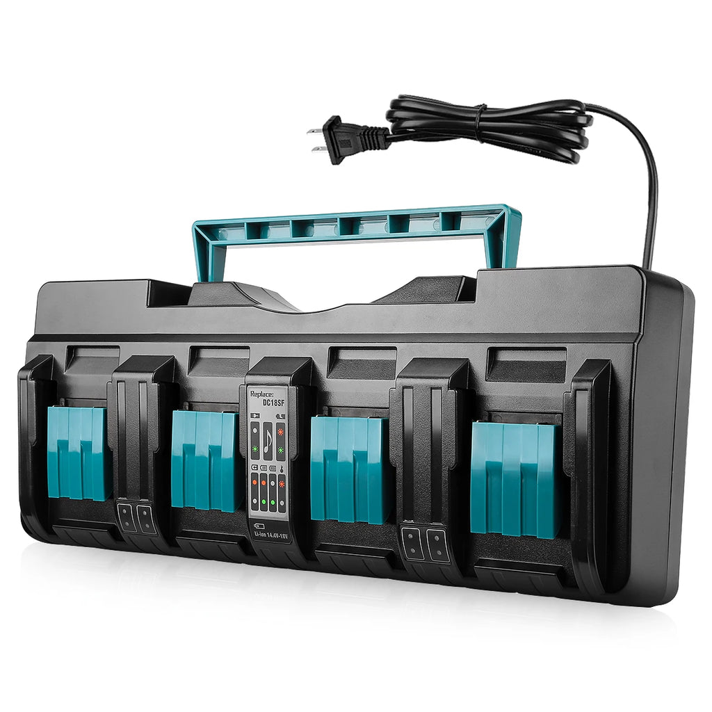 DC18SF For Makita 18V 14.4V 4 Port Li-ion Battery Charger For Makita 14.4V-18V BL1430 BL1830 BL1850 DC18RD DC18RC 3A