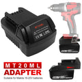 MT20ML Adapter for Makita 18V Li-ion Battery BL1830 BL1860 B