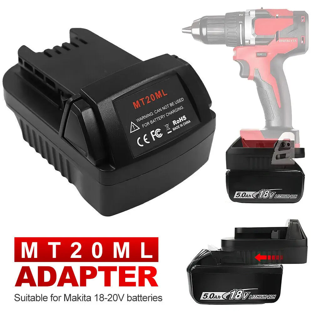 MT20ML Adapter for Makita 18V Li-ion Battery BL1830 BL1860 B
