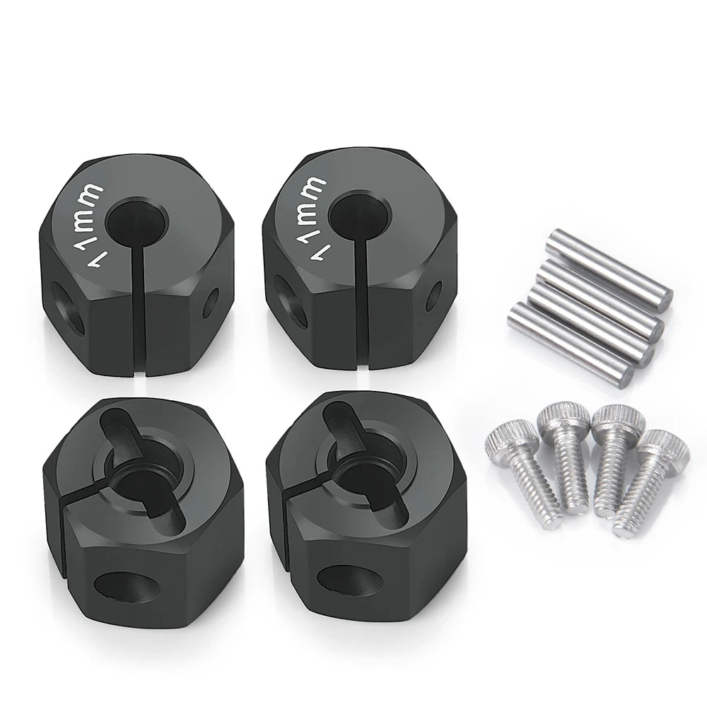 YEAHRUN 4PCS 12MM Hex Wheel Adapter with Pins Screws 8/9/10/11/12mm for 1 10 Axial SCX10 Wraith TRX4 TRX6 Sakura HSP HPI Parts