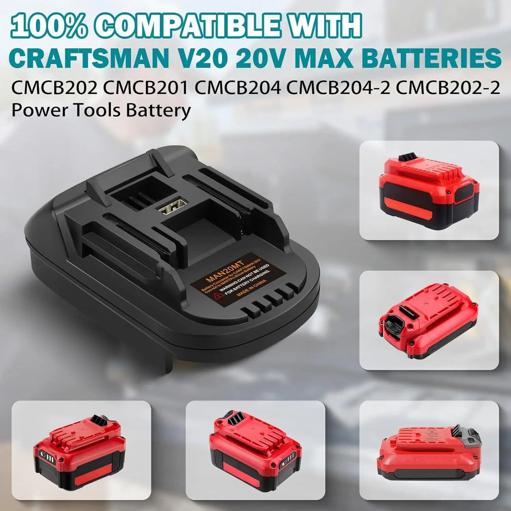 Adapter for New Stanley V20 20V SB202 SB204 SB206 Battery Co