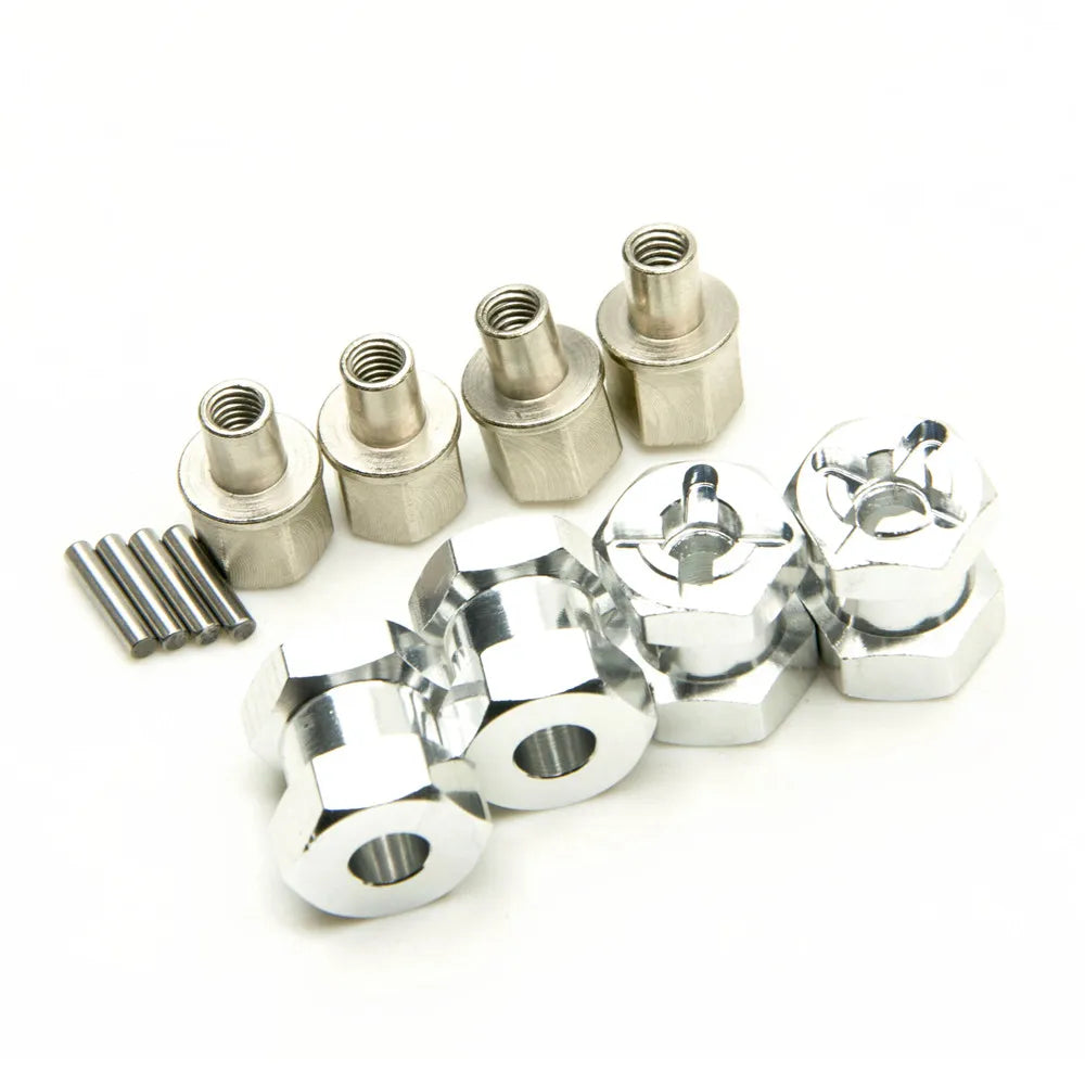 AXSPEED 4PCS 12mm Wheel Hex Adapter Extended Hub Drive Adapter 15/20/25/30mm for 1/10 Axial SCX10 Wraith TRX4 Parts