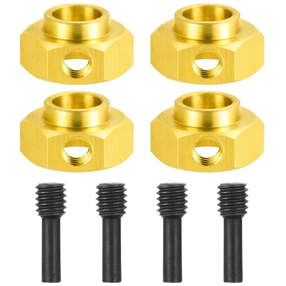 AXSPEED 4PCS 12mm Wheel Hex Adapter Heavy Duty Brass 5/8/9/10/11/12/15/20mm for 1/10 TRX4 TRX6 RC Crawler Car Parts