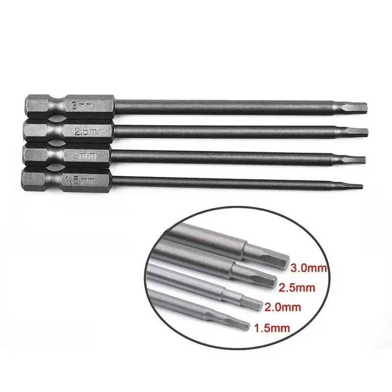 4Pcs Magnetic Hex Head Drill Bits Set Hex Key Screwdriver So