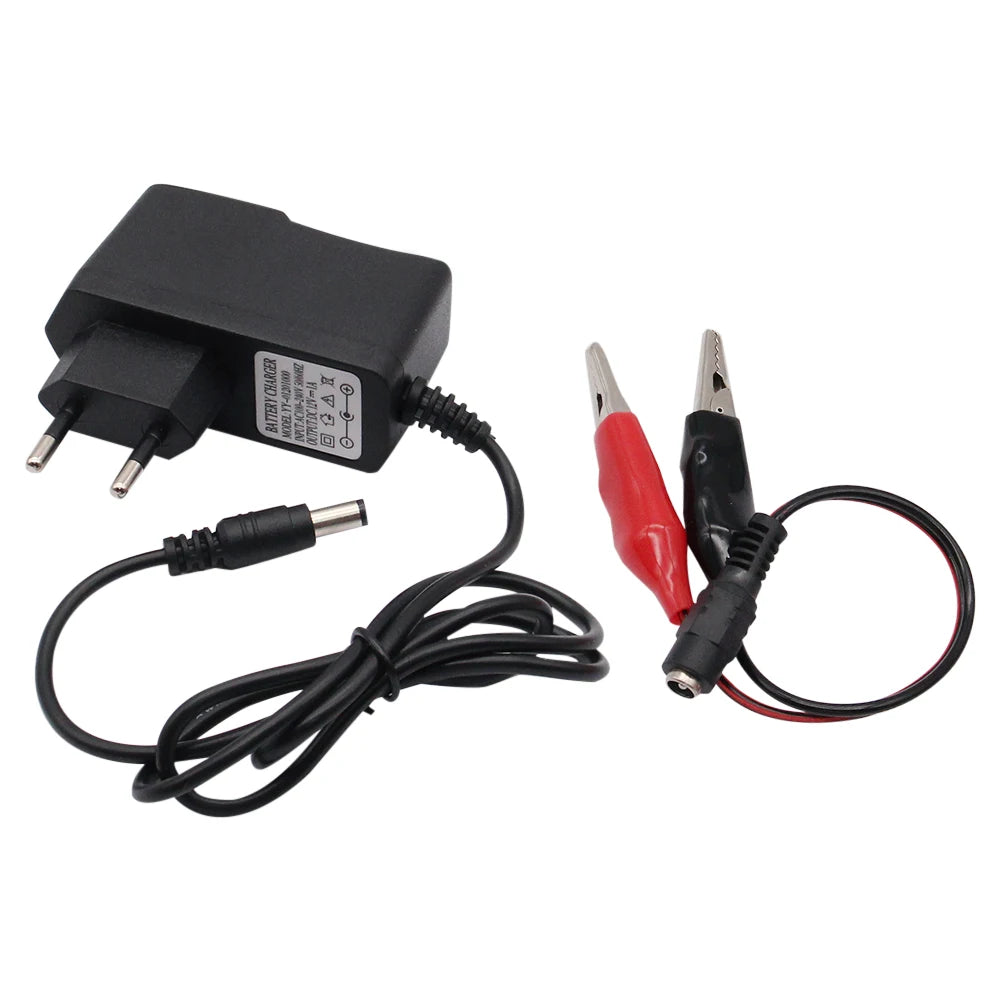 12V 1000mA Lead Acid Dry Battery Charger for Car Motorcycle 