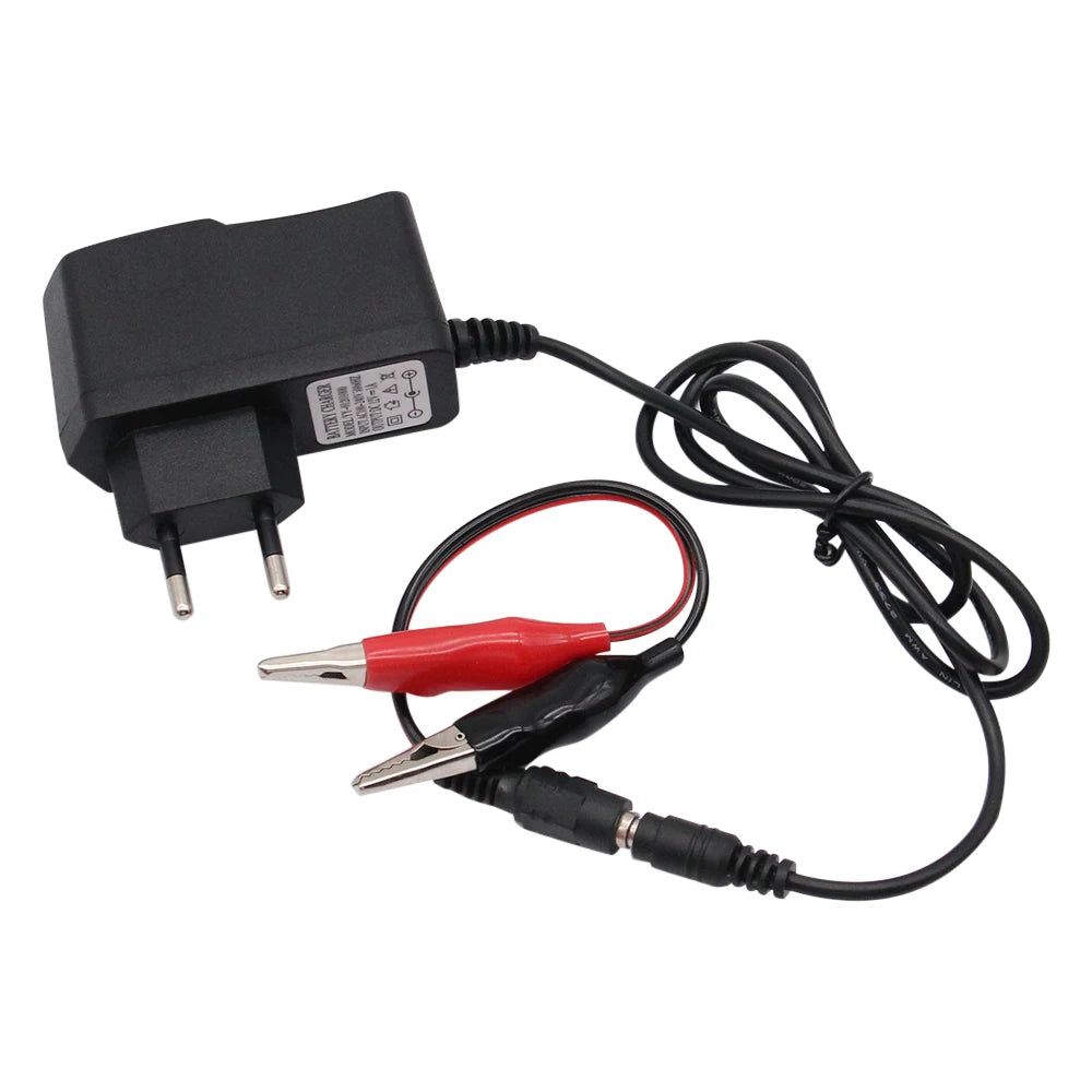 12V 1000mA Lead Acid Dry Battery Charger for Car Motorcycle 