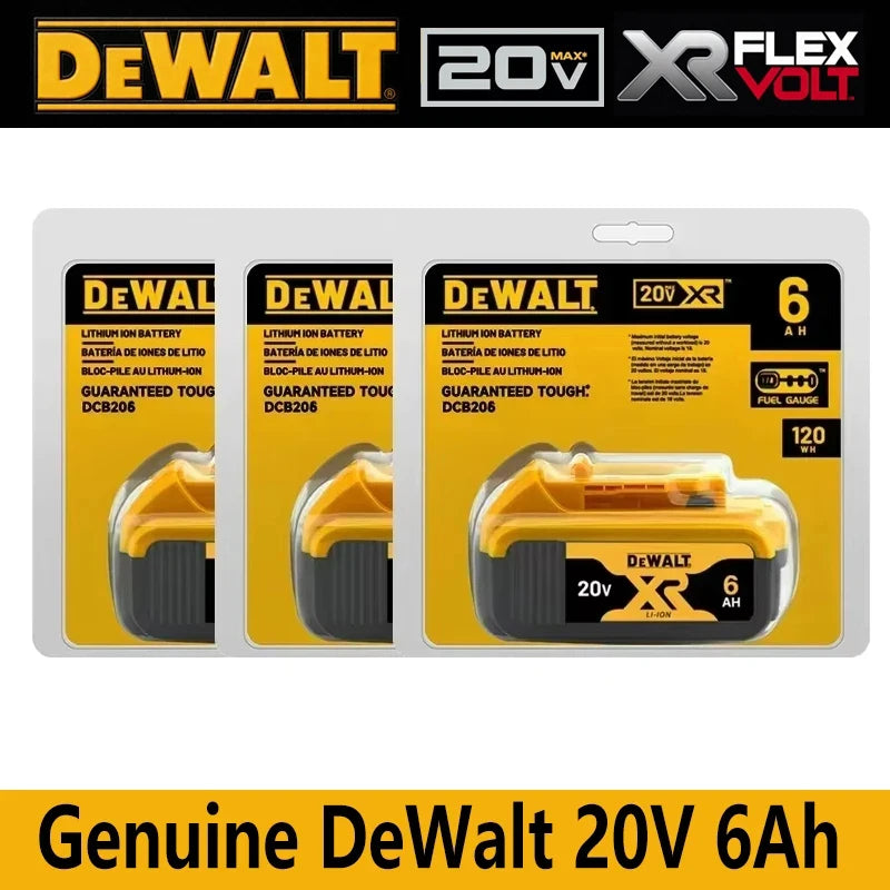 100% Original DeWalt 20V 6000mAh Battery Power Tool Replacem