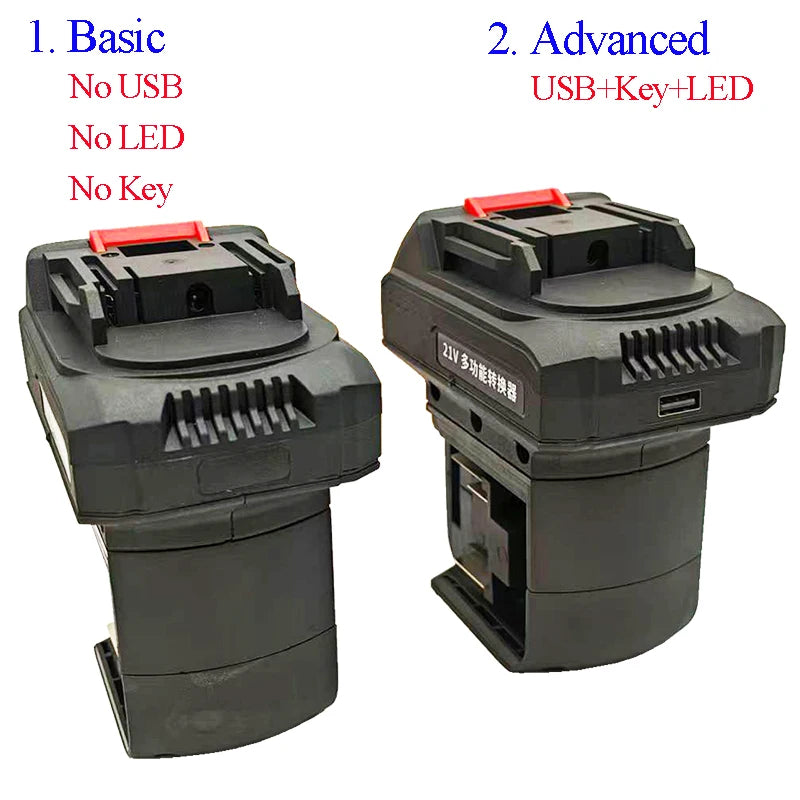 Adapter Converter LED Light Use For Makita BL1830 18V Li-ion