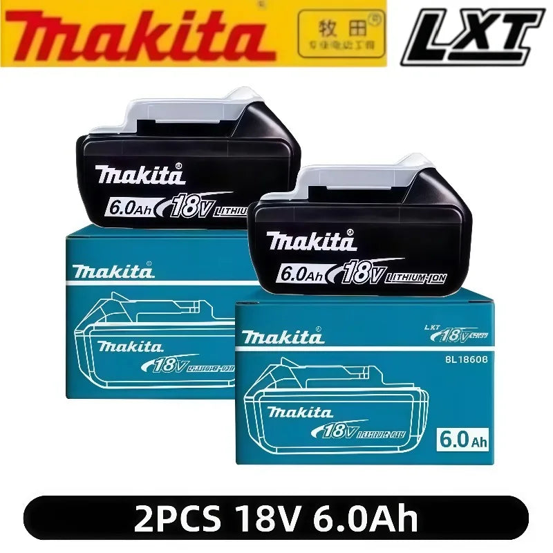 6Ah 100% Original Makita 18V Battery BL1860B Rechargeable Lithium-Ion Battery for Makita 18V Power Tools Replace the Battery.