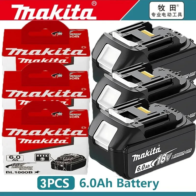 Genuine 6AH Makita BL1860 6Ah Battery Power Tools Li-ion Replacement LXT BL1850 BL1840 for 18V Screwdriver with BMS 18V Battery