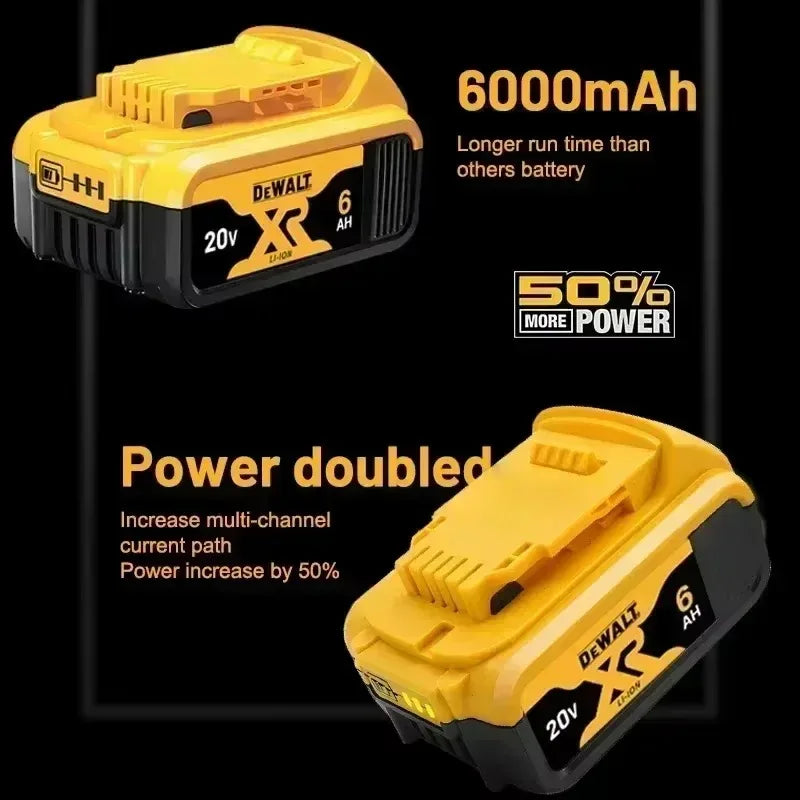 100% Original DeWalt 20V 6000mAh Battery Power Tool Replacem