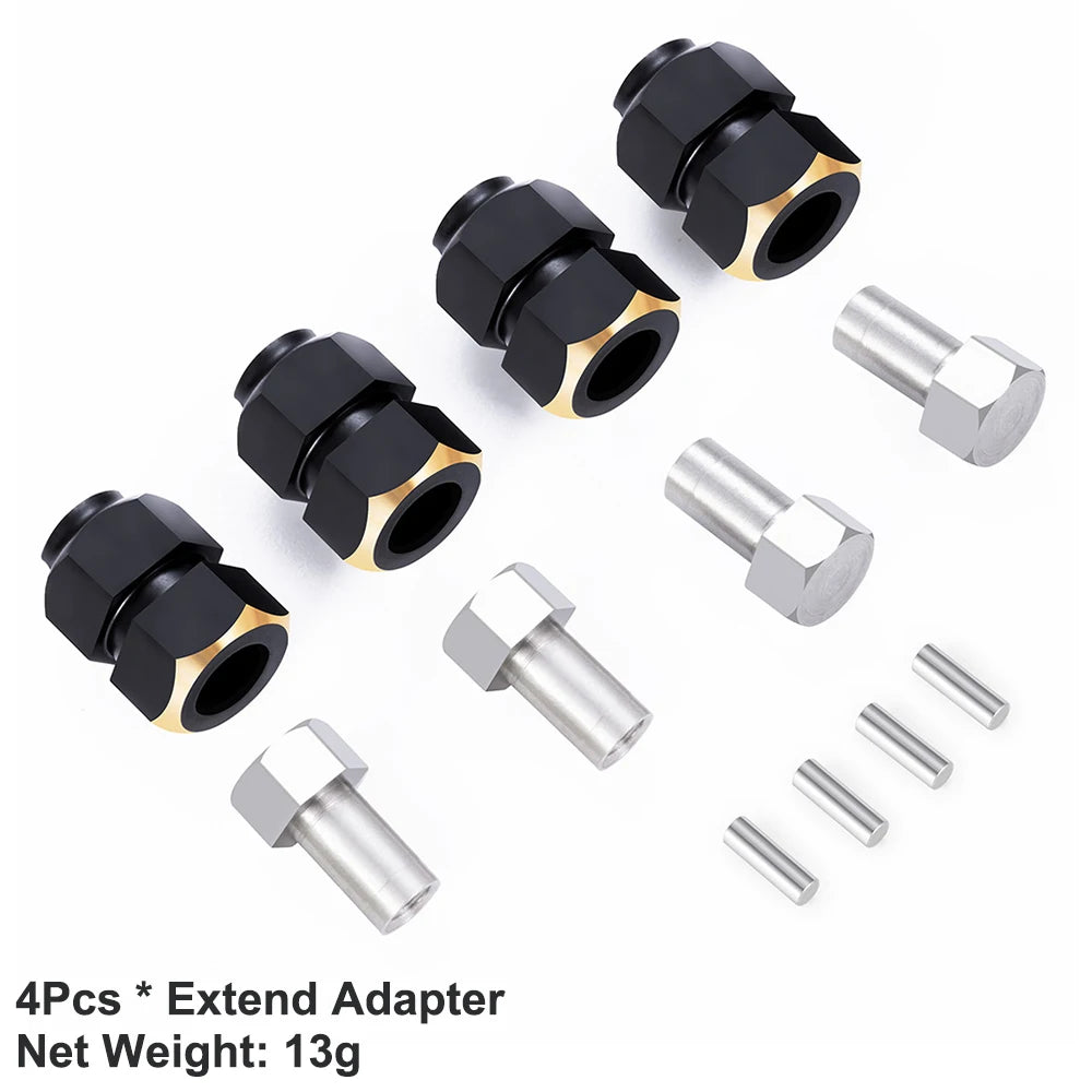 AXSPEED TRX4M Brass Weight Steering Link Blocks Knuckle Diff Cover Caster Blocks Hex Adapter for 1/18 TRX4M Upgrade Parts